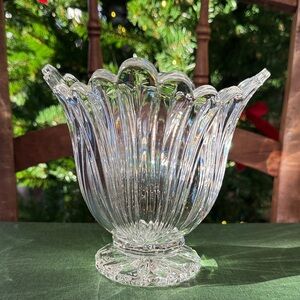 🎄 Crystal Bleikristall 5.5” Pedestal Candy / Nut Bowl / Vase ~ Germany 24% PbO
